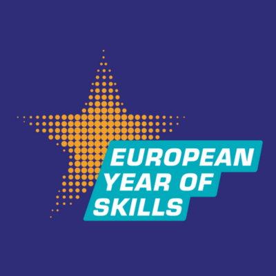 Graphic celebrating the announcement from the European Union and declaring 2023 the Year of Skills.